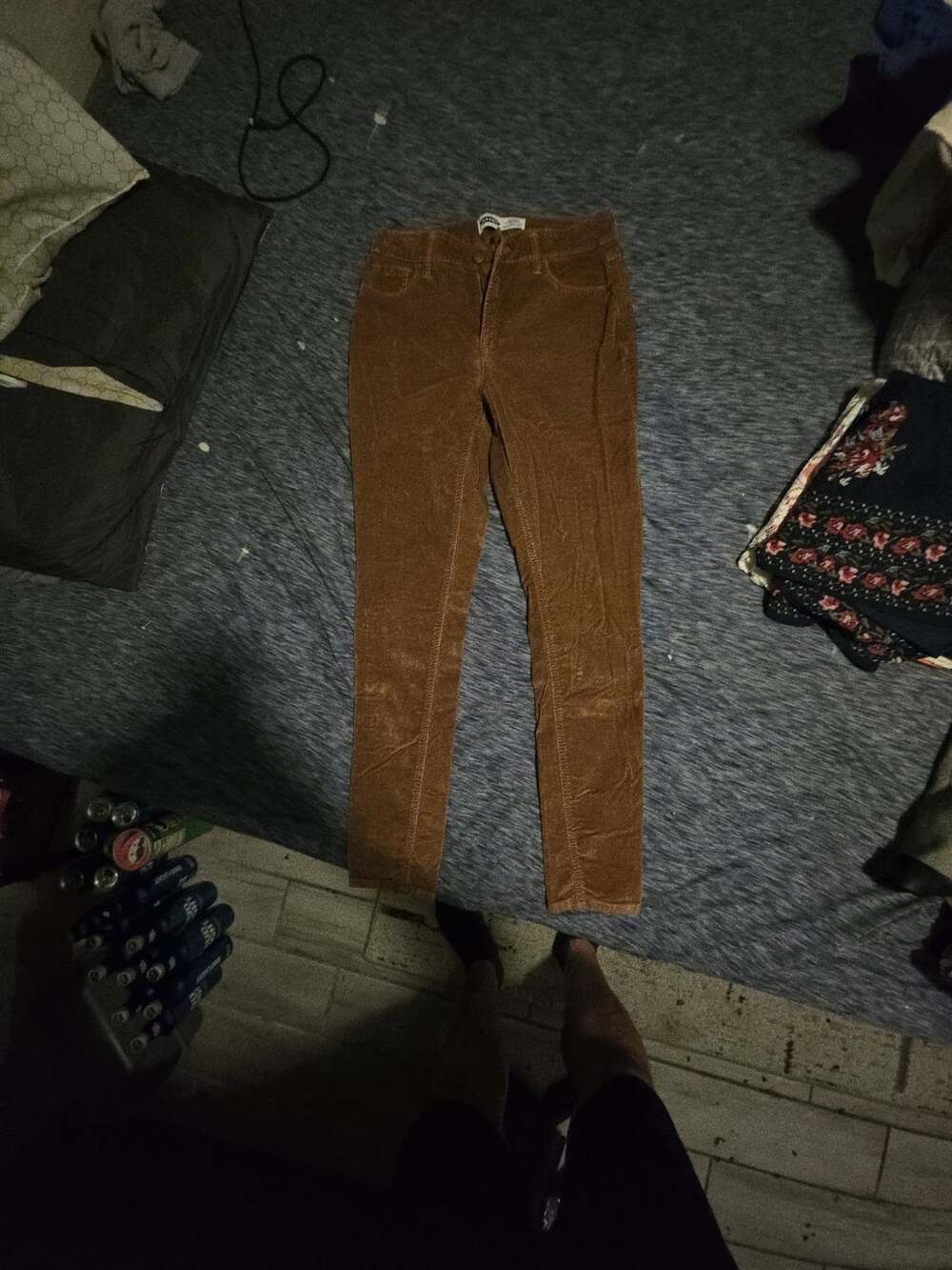Old Navy Rockstar Super Skinny High Rise Corduroy Pants Brown